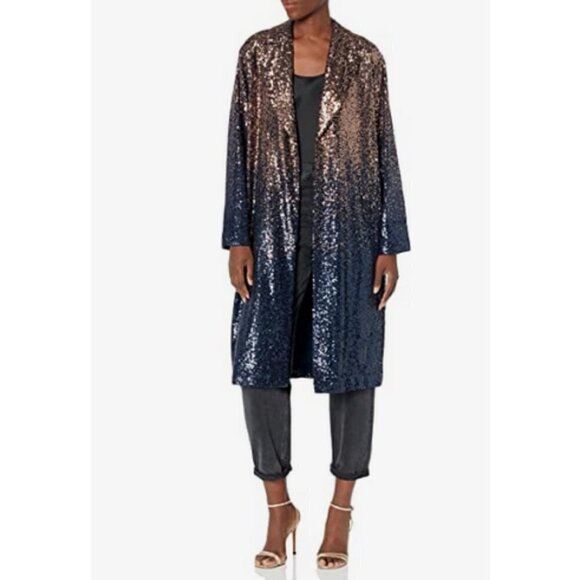 💕TRINA TURK💕 Pisces Jacket ~ Supernova Sequin Moonstone/Midnight Ombre XL NWT - Picture 8 of 16
